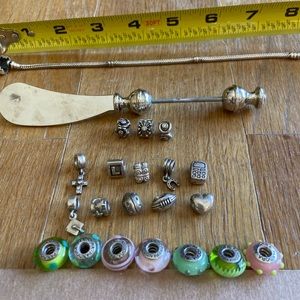 Genuine pandora bracelet and charms.